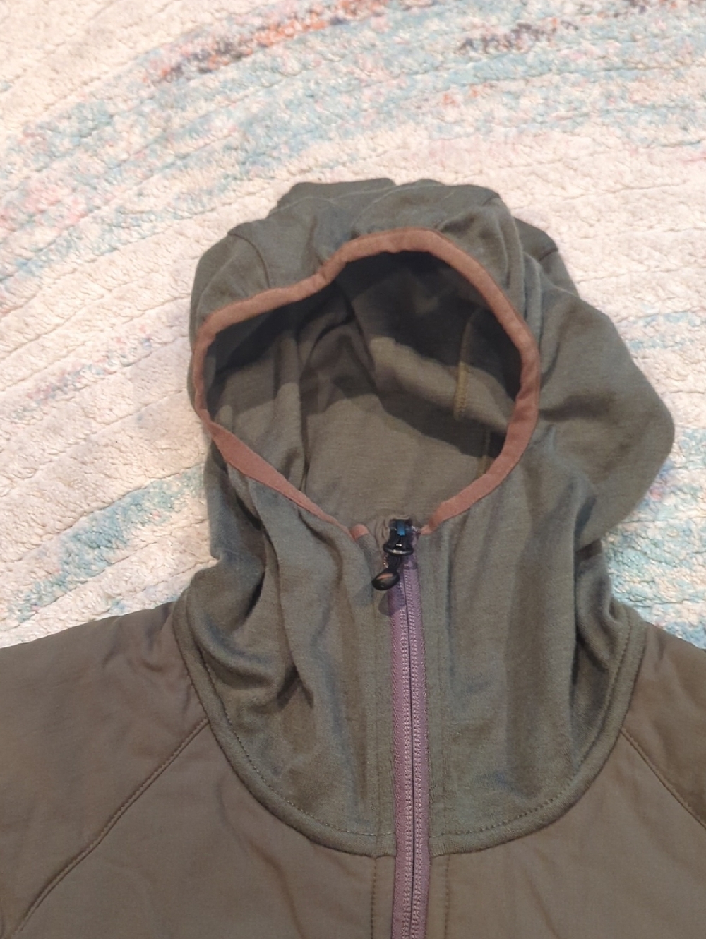 Firstlite Sawtooth Women's Merino Wool  Medium  Full Zip Hoodie Jacket Green - Picture 11 of 14
